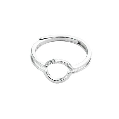 China CLASSIC Wholesale Custom 925 Sterling Silver Free Size Open Circle Ring For Women for sale