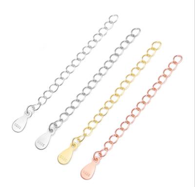 China Wholesale CLASSIC Pure Italian Silver Jewelry 925 Sterling Silver Adjustable Extension Chains for sale