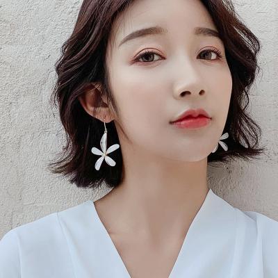 China YSYH TRENDY Fashion Hook Earrings with Flower Design 18k Gold Plated and Resin Painting Women Accessories for sale