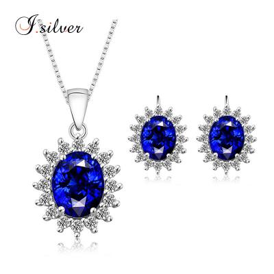 China Manufacturer CLASSIC Colorful Elegant Zircon Diamond Combination 925 Sterling Silver Women Jewelry Set For Women for sale