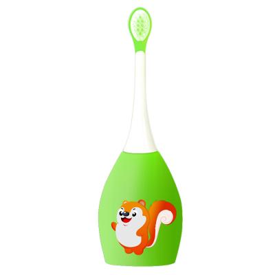 China Household 2 in 1 Silicone Food Grade Baby Sonic Electric Toothbrush for Toddlers for sale