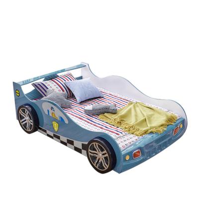 China Modern Popular Kids Furniture Solid Wood Kids Bed Blue For Kids Race Car Bed for sale