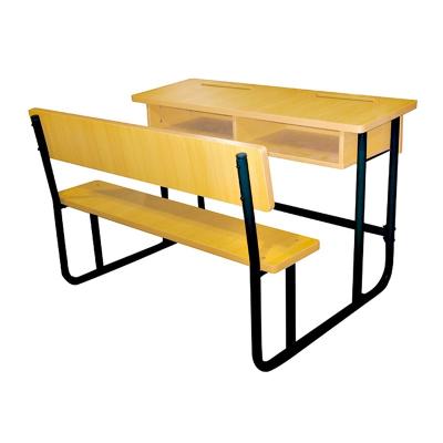 China School modern plastic study double seaters student desk and chair set for school furniture classroom table for sale