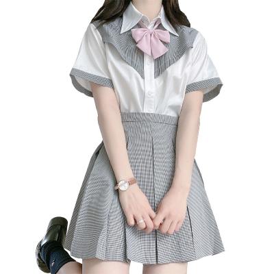 China Wholesale Colors Customizable Smart Girls School Uniform Costume High School for sale