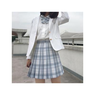 China Wholesale Good Quality Breathable Worsted Women Midi Jk Uniform Plaid Skirt For Sale for sale