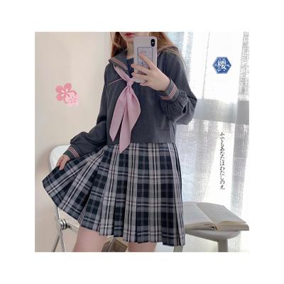 China Breathable Manufacturers Direct Sale Preppy Style School Girl Pleated Plaid Skirt for sale