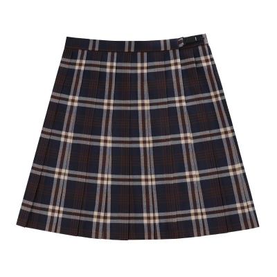 China Newest Selling Style Hot Breathable Customizable Preppy School Girl Uniform Plaid Skirt for sale