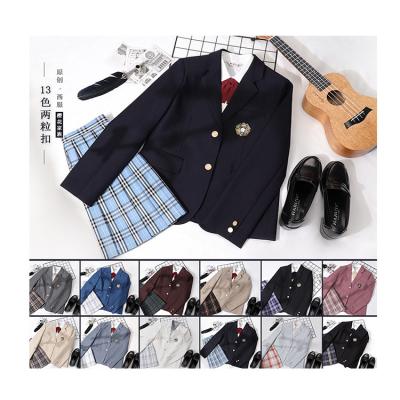 China Anti-wrinkle China manufacturing quality multiple color options girl school uniform suit for sale for sale