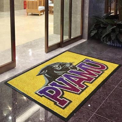 China Custom Printed Floor Washable Nylon Logo Mat For Advertisement for sale