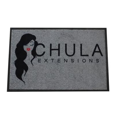 China Logo Printed Door Floor Mats Custom Decorative Non Slip Logo Mat Customize Design Logo Mat for sale