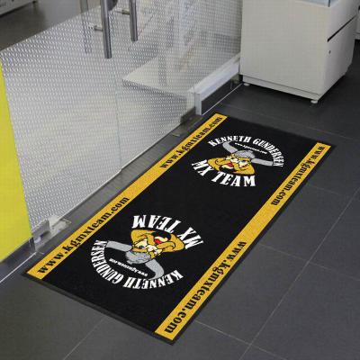 China Custom Printed Racing Nylon Logo Floor Mat Motorcycle Brand For Advertising for sale