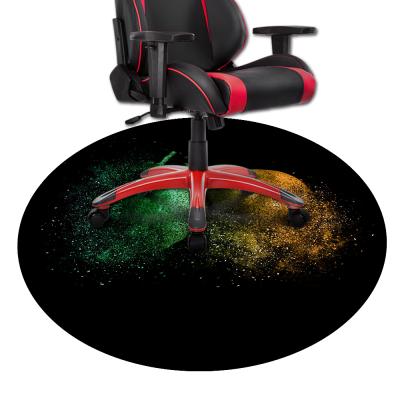 China Waterproof Non-slip Colorful Custom Logo Gaming Floor Mat Carpet PVC For Office Chair for sale