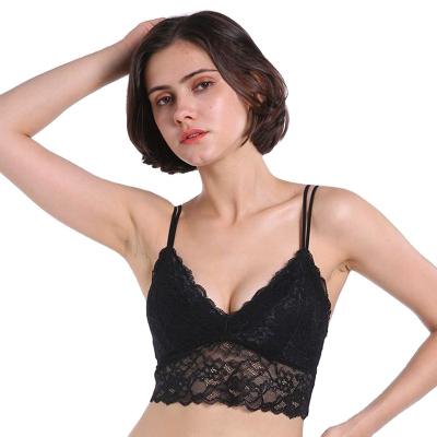 China Wholesale Hot Sale QUICK DRY Women Lace Up Removable Padded Wire Free Bra Bralette Sexy Lingerie for sale