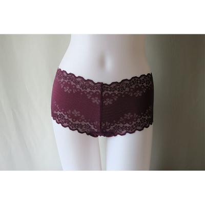 China Breathable Mid Waist Lace Up Breathable Women Panties Briefs Sexy Lace Panties Underwear Female Brief Lingerie for sale