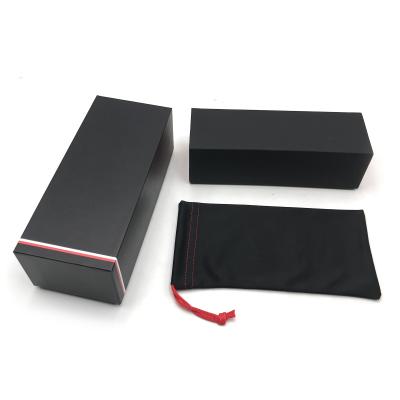 China Fashional Glasses Case Sunglasses Cardboard Box Luxury Fashion Soft Microfiber Glasses Box Bag Leather Glasses for sale