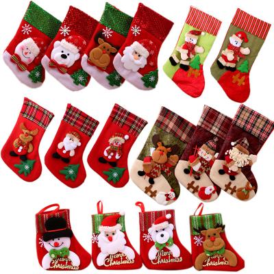 China Socks Christmas Decorations Santa Claus Socks Small Gift Bags for sale