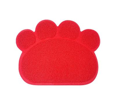 China Durable pet paw print mat is environmental friendly and non-slip for sale