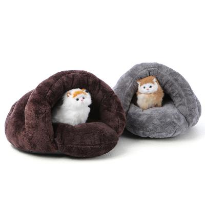 China Wholesale Soft Solid Sustainable Pet Cushion Plush PP Cotton Polyester Cat Dog Bed Round Soft Luxury Cushion Dog Bed Pet Furniture for sale