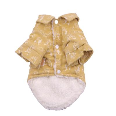 China Sustainable Pay Attention To Details Cotton Print Cotton Velvet Pet Shirt For Dogs for sale