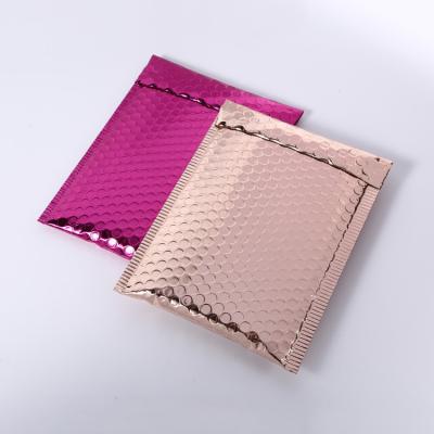 China Strong Adhesive/Shock-resistance/Waterproof/Nice Printing Eyelash Package Envelope Customized Charm Hologram Plastic Envelope Pink Gold Bubble Small Big Mailer for sale