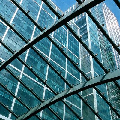 China Modern Skyscraper Building Stained Glass Walls Panels Aluminum Frame Tent Curtain Wall System Glass Wall for sale