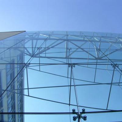 China Frameless Glazed Glass Curtain Wall Aluminum Roof Spider Sheet Double Facade Cladding System Price Profile Modern Building for sale