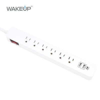 China Residential / General Purpose ETL&cETL Listed 6 Outlet Fast Charge With 2 USB A Type C PD 20W Power Strip for sale