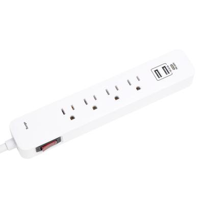 China Residential / General Purpose ETL&cETL Listed 4 Outlet With 2 USB A 1 Type C PD 20W Fast Charge Surge Protector Power Strip for sale