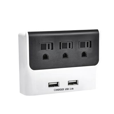 China Residential / General Purpose ETL and cETL Listed 2 USB 3 Outlet 300J Surge Protect Wall Faucet with Security Cover for sale