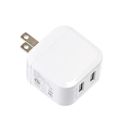 China US Plug 5V 2.4A ETL and cETL Palladium Listed Standard Fast Charging Residential / Multipurpose Foldable USB Charger for sale