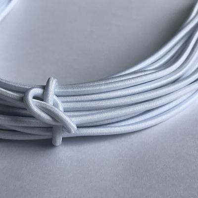 China Wholesale Thin Bungee Webbing Double Strap Polyester Viable Reliable Braided White Spandex Rope Recycled Nylon Elastic Round Rope for sale