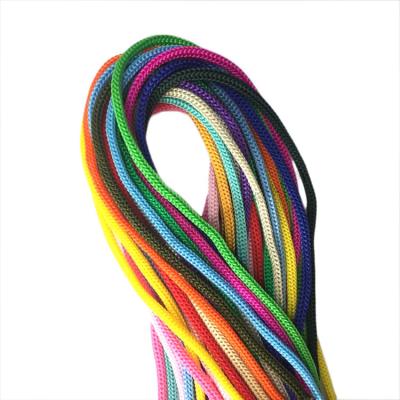 China Sustainable Multicolor Three-Ply Rope Purse Rope Cover With Printing Polyester Rope for sale