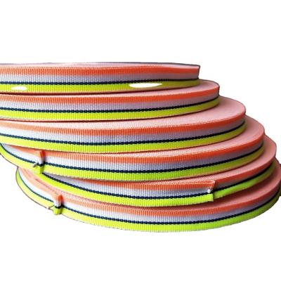 China Workable Gradient Rainbow Elastic Band Ribbon For Sewing Elastic Waistband For Lace Headband 12mm 15inch for sale