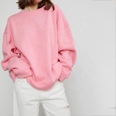 China Wholesale Custom 100 QUICK DRY Sweatshirts Cotton Crewneck Sweater Women Plain Sweatshirt for sale