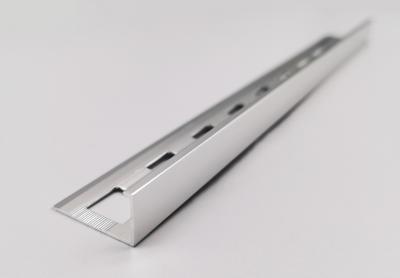 China Polishing L Shaped Aluminium Extrusion Straight Edge Tile Trim With Holes 10mm Height for sale