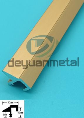 China 10mm Aluminum T Profiles , t shaped aluminium extrusion With Bevel Edge for sale