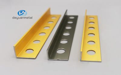 China Electrophoresis L Shaped Aluminium Extrusion With Holes 10-25mm Height for sale