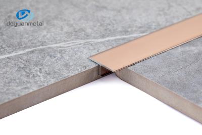 Chine 6063 l'humeur en aluminium Andizing T des profils T5 de l'or T de Rose forment l'équilibre de transition en métal pour la décoration de mur d'hôtel à vendre