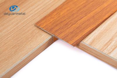 China 6063 Aluminum T Profiles Extrusion T5 Temper Polished Multiapplication Transition Trim Wood Grain for sale