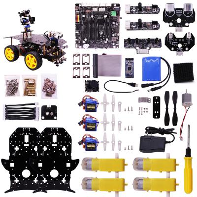 China Yahboom DIY STEM raspberry pi programmable car 4WD robot smart car for raspberry pi 4 3B+ with sensor module robot car for sale