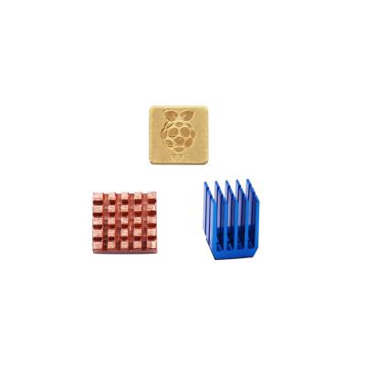 China 1 1 Copper Aluminum 2 Pieces Aluminum And Heatsink Colorful Copper Assembly Cooling Kit For Raspberry Pi 3 Model B+ for sale