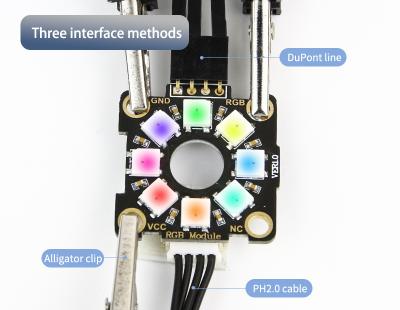 China Yahboom High Brightness WS2812 8 RGB Rainbow LED Ring Light Module RGB Light Compatible with Raspberry Pi Pico Microbit for sale