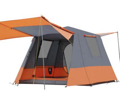 China Portable Full Automatic Open Outdoor Double Deck 5-6 Persons Camping Rainstorm Tourists Camping Tent Large for sale