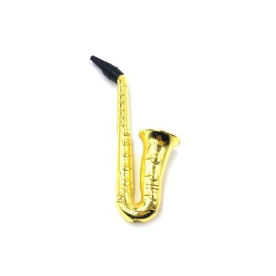 China Novelty Style Innovative Metal Portable Chic Small Saxophone With Blister Card Tobacco Pipe Accessories for sale