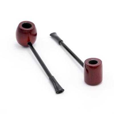 China Minimalist Long Conch Form Length 410MM Wood Color Anciet Smoking Pipes Than Wood Enchase Cigar Exhaust Resin Tobacco Pipe for sale