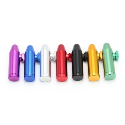 China Flat Mouth Snuff Bullet Nose Smoke Pot Snuff Bottle Cigarette Holder Aluminum Alloy Minimalist Colorful Metal for sale