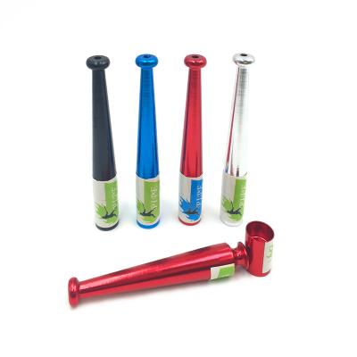 China Minimalist Baseball Style Easy To Wear Dismountable Smoking Pipe, 4 Colors To Choose From, 98mm Small Metal Pipe for sale