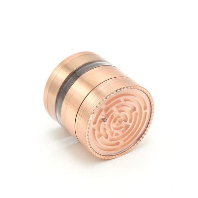 China Hexagon Zinc Alloy Herb Grinder 4 Parts Smoking Custom Logo Weed Smoking Tobacco Herb Grinder Zinc Metal for sale