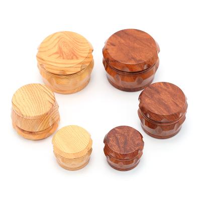 China DIY Portable Original Wooden Smoke Herb Grinder Small Wood Color and Metal Smoking Grinder for sale