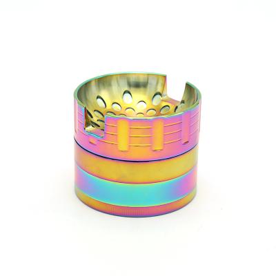 China 4 Layer Rasta ColorMobile Phone Bracket Metal Zinc Alloy Hand Muller Smoking Grinder Grinding Tobacco Open Tobacco Herb Concave Grinder for sale